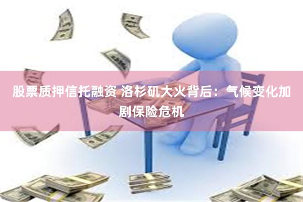 股票质押信托融资 洛杉矶大火背后：气候变化加剧保险危机