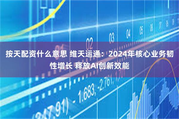 按天配资什么意思 维天运通：2024年核心业务韧性增长 释放AI创新效能