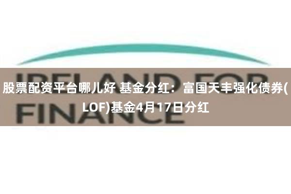 股票配资平台哪儿好 基金分红：富国天丰强化债券(LOF)基金4月17日分红