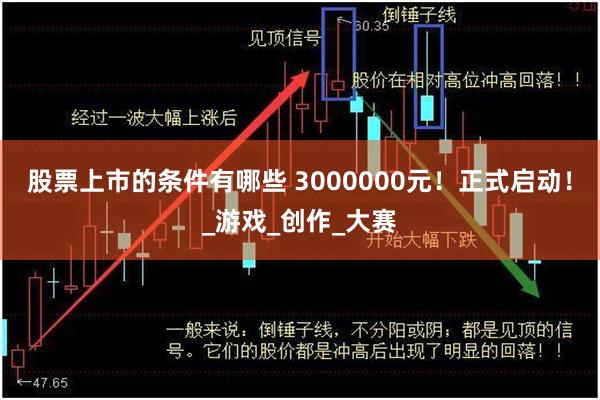 股票上市的条件有哪些 3000000元！正式启动！_游戏_创作_大赛