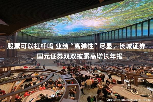 股票可以杠杆吗 业绩“高弹性”尽显，长城证券、国元证券双双披露高增长年报