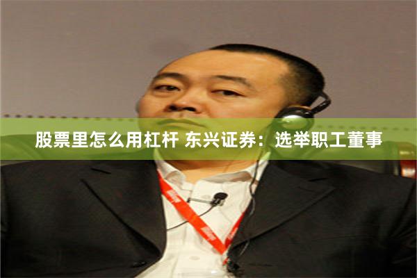 股票里怎么用杠杆 东兴证券：选举职工董事