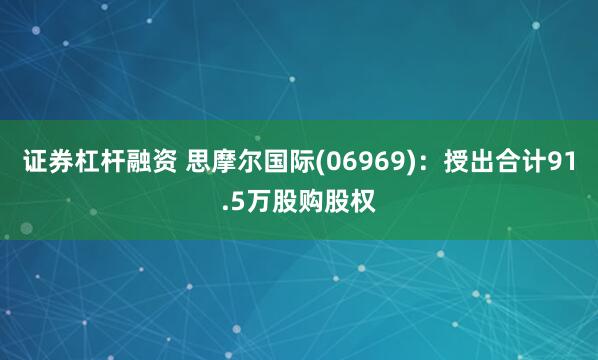 证券杠杆融资 思摩尔国际(06969)：授出合计91.5万股购股权